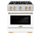 Autograph Edition 30 in. 4.2 cu. ft. Select Dual Fuel Range with 4 Burner Gas Cooktop and Electric Convection Oven - (HDRSZWM30G) -