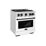 Autograph Edition 30 in. 4.2 cu. ft. Select Dual Fuel Range with 4 Burner Gas Cooktop and Electric Convection Oven - (HDRSZWM30MB) -