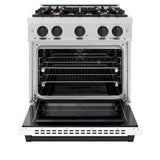 Autograph Edition 30 in. 4.2 cu. ft. Select Dual Fuel Range with 4 Burner Gas Cooktop and Electric Convection Oven - (HDRSZWM30MB) -
