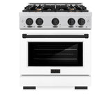 Autograph Edition 30 in. 4.2 cu. ft. Select Dual Fuel Range with 4 Burner Gas Cooktop and Electric Convection Oven - (HDRSZWM30MB) -