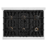 Autograph Edition 36 in. 5.2 cu. ft. Select Dual Fuel Range with 6 Burner Gas Cooktop and Electric Convection Oven - (HDRSZWM36CB) -