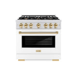 Autograph Edition 36 in. 5.2 cu. ft. Select Dual Fuel Range with 6 Burner Gas Cooktop and Electric Convection Oven - (HDRSZWM36G) -