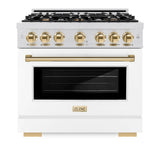 Autograph Edition 36 in. 5.2 cu. ft. Select Dual Fuel Range with 6 Burner Gas Cooktop and Electric Convection Oven - (HDRSZWM36G) -