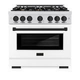 Autograph Edition 36 in. 5.2 cu. ft. Select Dual Fuel Range with 6 Burner Gas Cooktop and Electric Convection Oven - (HDRSZWM36MB) -