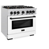 Autograph Edition 36 in. 5.2 cu. ft. Select Dual Fuel Range with 6 Burner Gas Cooktop and Electric Convection Oven - (HDRSZWM36MB) -