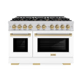Autograph Edition 48 in. 6.7 cu. ft. Select Double Oven Dual Fuel Range with 8 Burner Gas Cooktop - (HDRSZWM48CB) -
