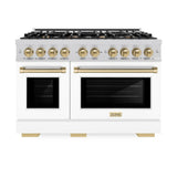 Autograph Edition 48 in. 6.7 cu. ft. Select Double Oven Dual Fuel Range with 8 Burner Gas Cooktop - (HDRSZWM48CB) -