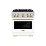 Autograph Edition 30 in. 4.2 cu. ft. Select Dual Fuel Range with 4 Burner Gas Cooktop and Electric Convection Oven - (HDRZWM30CB) -