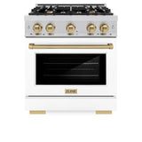 Autograph Edition 30 in. 4.2 cu. ft. Select Dual Fuel Range with 4 Burner Gas Cooktop and Electric Convection Oven - (HDRZWM30CB) -