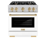 Autograph Edition 30 in. 4.2 cu. ft. Select Dual Fuel Range with 4 Burner Gas Cooktop and Electric Convection Oven - (HDRZWM30G) -