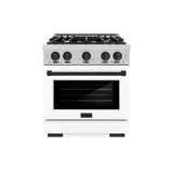 Autograph Edition 30 in. 4.2 cu. ft. Select Dual Fuel Range with 4 Burner Gas Cooktop and Electric Convection Oven - (HDRZWM30MB) -