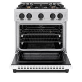 Autograph Edition 30 in. 4.2 cu. ft. Select Dual Fuel Range with 4 Burner Gas Cooktop and Electric Convection Oven - (HDRZWM30MB) -
