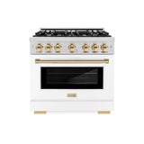 Autograph Edition 36 in. 5.2 cu. ft. Select Dual Fuel Range with 6 Burner Gas Cooktop and Electric Convection Oven - (HDRZWM36G) -
