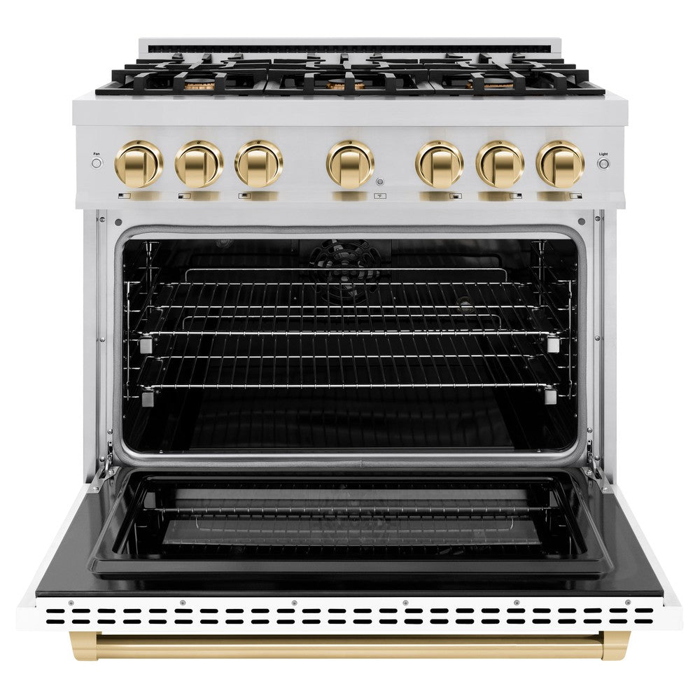 Autograph Edition 36 in. 5.2 cu. ft. Select Dual Fuel Range with 6 Burner Gas Cooktop and Electric Convection Oven - (HDRZWM36G) -