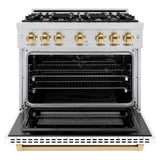 Autograph Edition 36 in. 5.2 cu. ft. Select Dual Fuel Range with 6 Burner Gas Cooktop and Electric Convection Oven - (HDRZWM36G) -