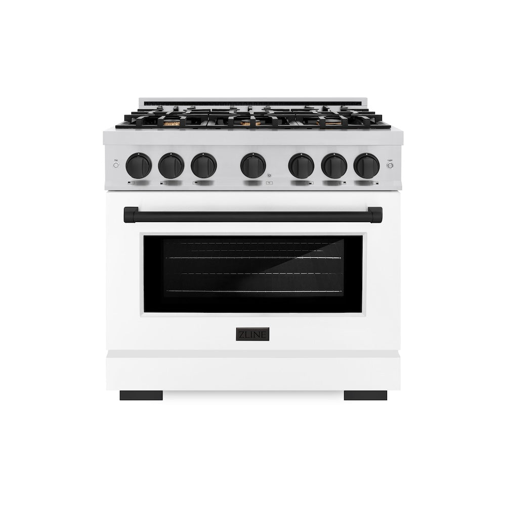 Autograph Edition 36 in. 5.2 cu. ft. Select Dual Fuel Range with 6 Burner Gas Cooktop and Electric Convection Oven - (HDRZWM36MB) -