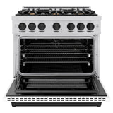 Autograph Edition 36 in. 5.2 cu. ft. Select Dual Fuel Range with 6 Burner Gas Cooktop and Electric Convection Oven - (HDRZWM36MB) -