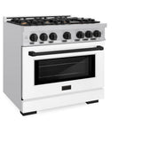 Autograph Edition 36 in. 5.2 cu. ft. Select Dual Fuel Range with 6 Burner Gas Cooktop and Electric Convection Oven - (HDRZWM36MB) -