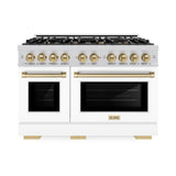 Autograph Edition 48 in. 6.7 cu. ft. Select Double Oven Dual Fuel Range with 8 Burner Gas Cooktop - (HDRZWM48CB) -
