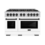 Autograph Edition 48 in. 6.7 cu. ft. Select Double Oven Dual Fuel Range with 8 Burner Gas Cooktop - (HDRZWM48MB) -