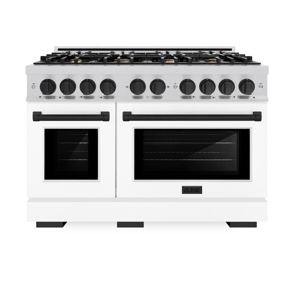 Autograph Edition 48 in. 6.7 cu. ft. Select Double Oven Dual Fuel Range with 8 Burner Gas Cooktop - (HDRZWM48MB) -