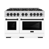 Autograph Edition 48 in. 6.7 cu. ft. Select Double Oven Dual Fuel Range with 8 Burner Gas Cooktop - (HDRZWM48MB) -