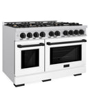 Autograph Edition 48 in. 6.7 cu. ft. Select Double Oven Dual Fuel Range with 8 Burner Gas Cooktop - (HDRZWM48MB) -