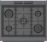 800 Series Dual Fuel Freestanding Range 30" Black Stainless Steel - (HDS8045U) - BOSCH