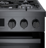 800 Series Dual Fuel Freestanding Range 30" Black Stainless Steel - (HDS8045U) - BOSCH