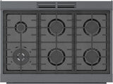800 Series Dual Fuel Freestanding Range 36" Black Stainless Steel - (HDS8645U) - BOSCH