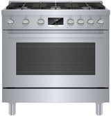 800 Series Dual Fuel Freestanding Range 36" Stainless Steel - (HDS8655U) - BOSCH