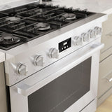 800 Series Dual Fuel Freestanding Range 36" Stainless Steel - (HDS8655U) - BOSCH