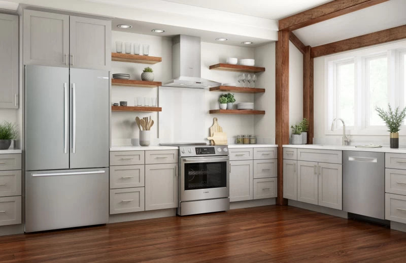 800 Series Electric Slide-in Range 30" Stainless Steel - (HEI8056U) - BOSCH