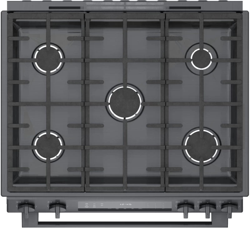 800 Series Gas Slide-in Range 30" Black - (HGI8046UC) - BOSCH