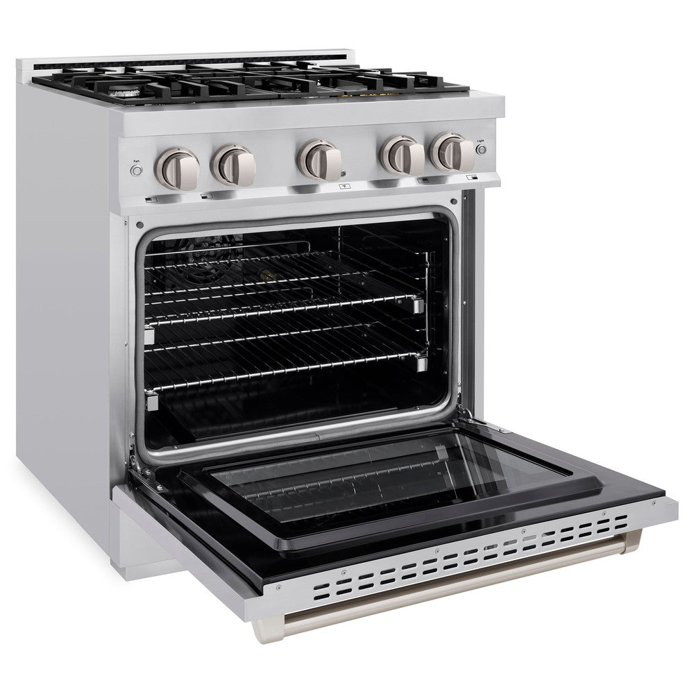 30 in. 4.2 cu. ft. Select Gas Range with 4 Burner Cooktop and Convection Gas Oven - (HGR30) -