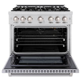 36 in. 5.2 cu. ft. Select Gas Range with 6 Burner Cooktop and Convection Gas Oven - (HGR36) -