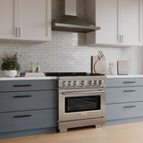 36 in. 5.2 cu. ft. Select Gas Range with 6 Burner Cooktop and Convection Gas Oven - (HGR36) -