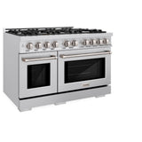 48 in. 6.7 cu. ft. Select Double Oven Gas Range with 8 Burner Cooktop - (HGR48) -