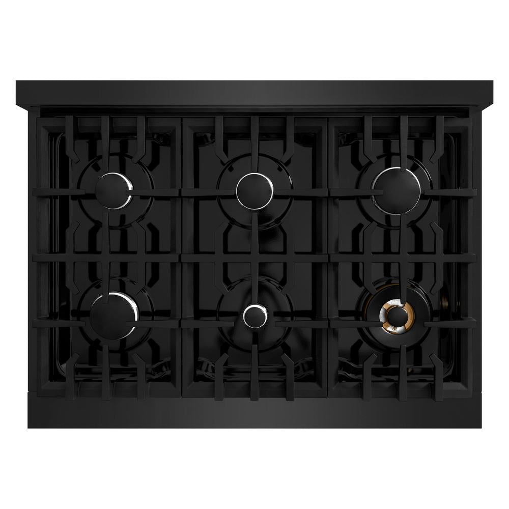 36 in. 5.2 cu. ft. Select Gas Range with 6 Burner Cooktop and Convection Gas Oven - (HGRB36) -