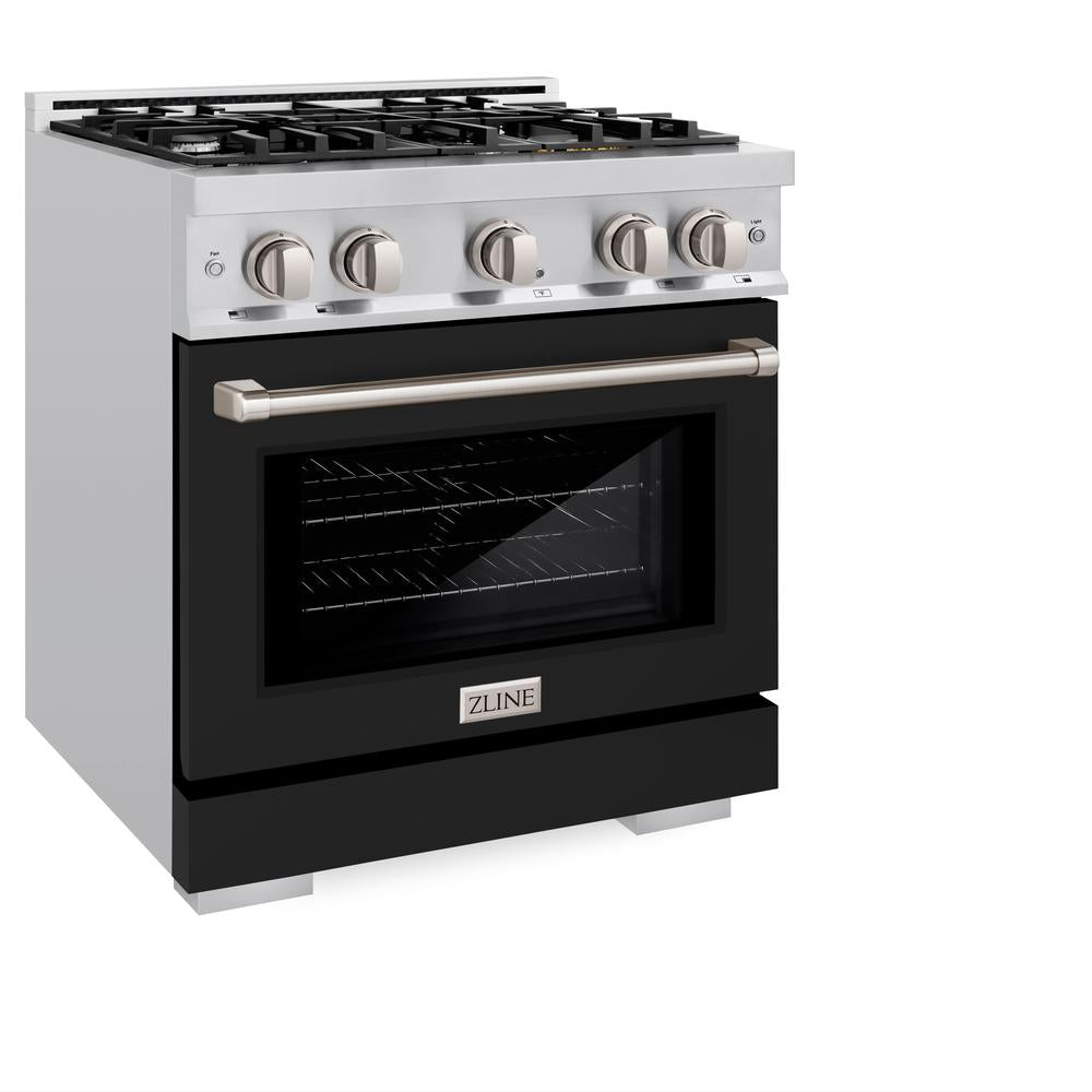 30 in. 4.2 cu. ft. Select Gas Range with 4 Burner Cooktop and Convection Gas Oven - (HGRBLM30) -