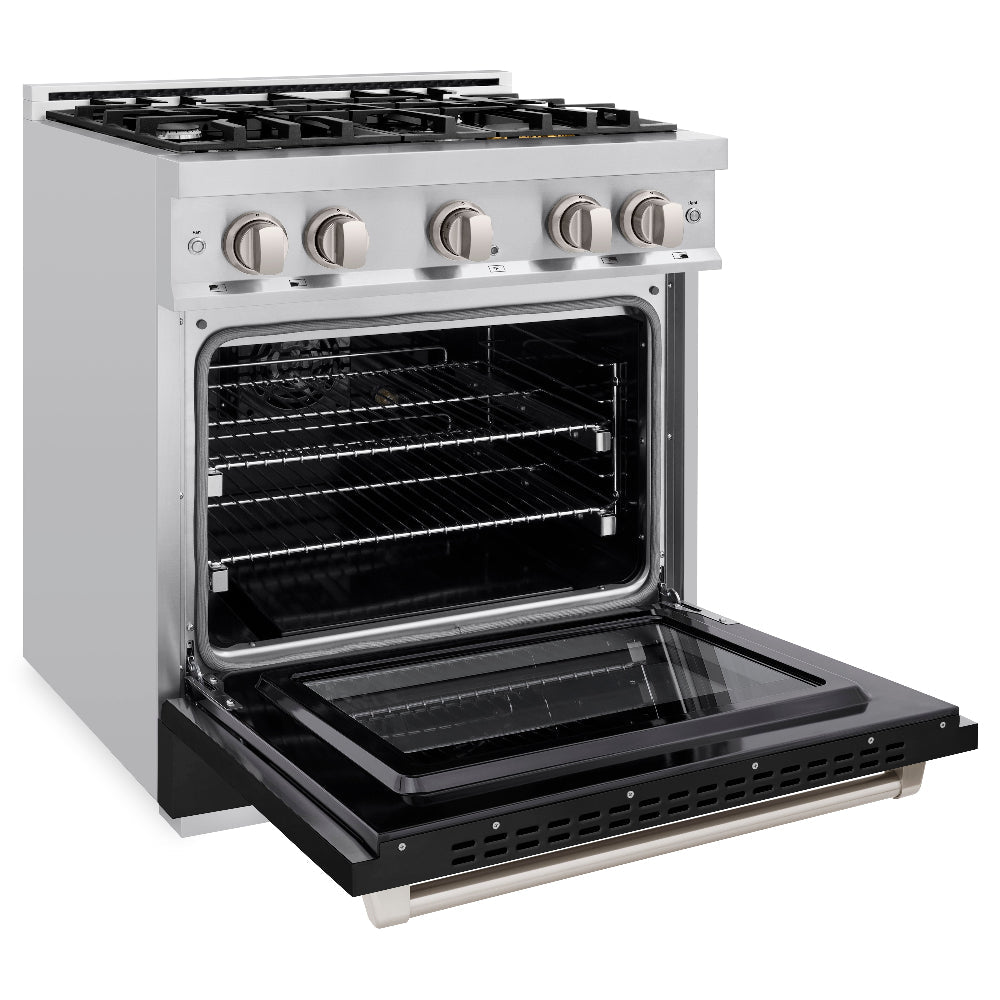 30 in. 4.2 cu. ft. Select Gas Range with 4 Burner Cooktop and Convection Gas Oven - (HGRBLM30) -