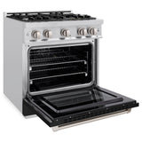30 in. 4.2 cu. ft. Select Gas Range with 4 Burner Cooktop and Convection Gas Oven - (HGRBLM30) -