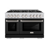 48 in. 6.7 cu. ft. Select Double Oven Gas Range with 8 Burner Cooktop - (HGRBLM48) -