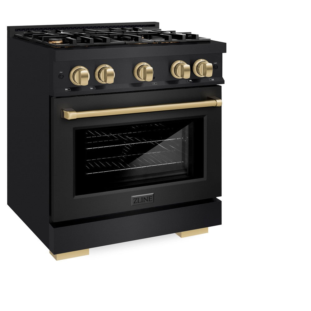 Autograph Edition 30 in. 4.2 cu. ft. Select Gas Range with 4 Burner Cooktop and Convection Gas Oven - (HGRBZ30CB) -
