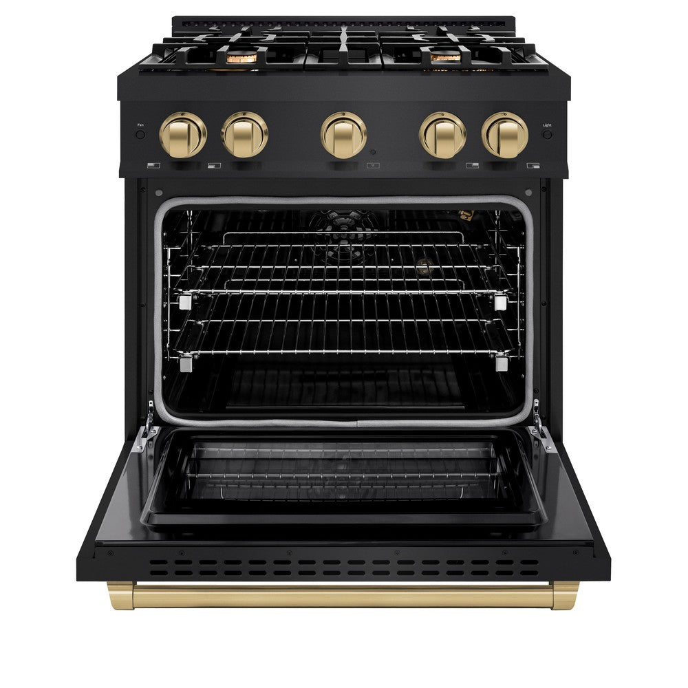 Autograph Edition 30 in. 4.2 cu. ft. Select Gas Range with 4 Burner Cooktop and Convection Gas Oven - (HGRBZ30CB) -