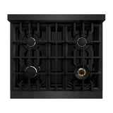 Autograph Edition 30 in. 4.2 cu. ft. Select Gas Range with 4 Burner Cooktop and Convection Gas Oven - (HGRBZ30CB) -