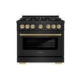 Autograph Edition 36 in. 5.2 cu. ft. Select Gas Range with 6 Burner Cooktop and Convection Gas Oven - (HGRBZ36CB) -