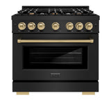 Autograph Edition 36 in. 5.2 cu. ft. Select Gas Range with 6 Burner Cooktop and Convection Gas Oven - (HGRBZ36CB) -