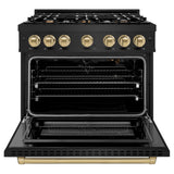 Autograph Edition 36 in. 5.2 cu. ft. Select Gas Range with 6 Burner Cooktop and Convection Gas Oven - (HGRBZ36CB) -