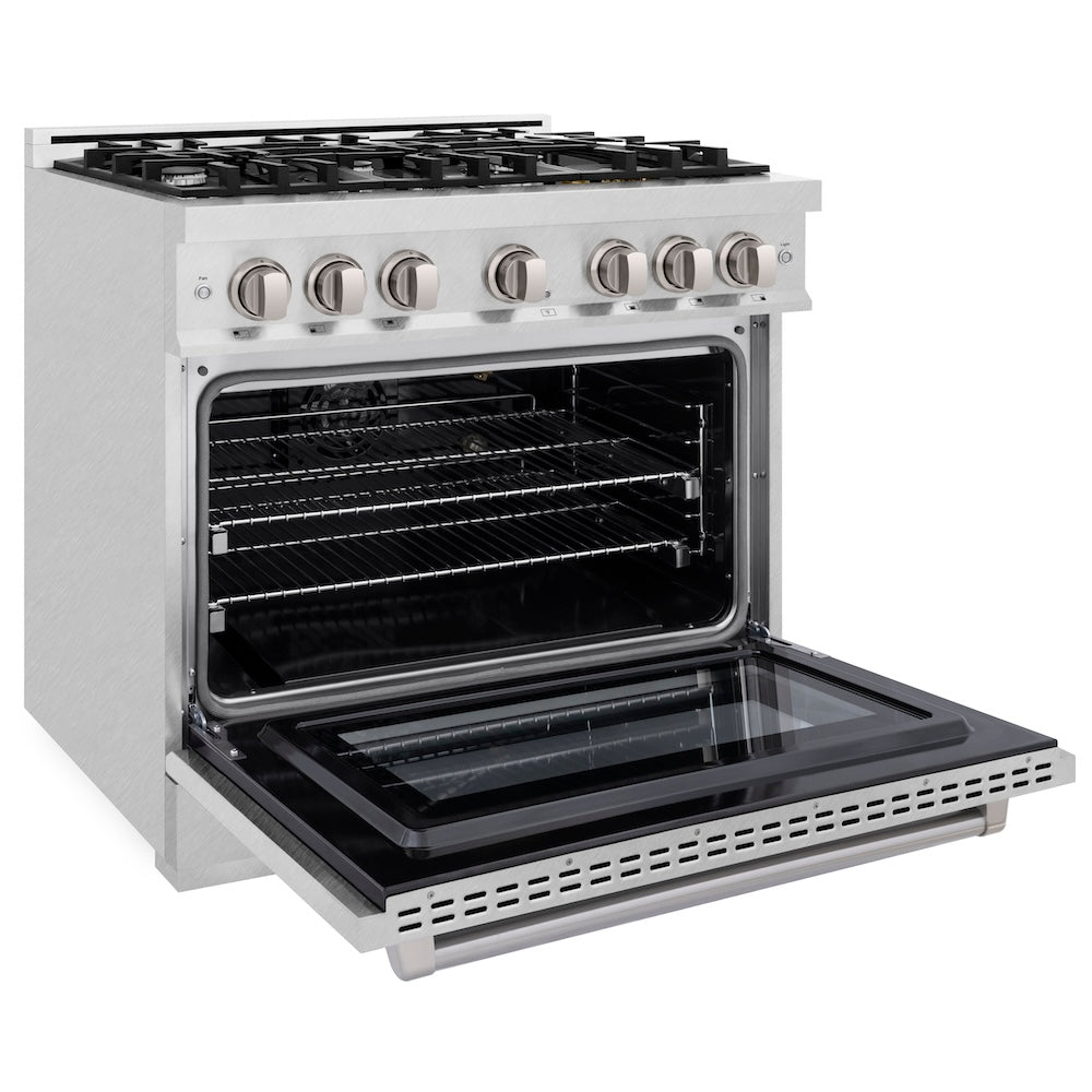 36 in. 5.2 cu. ft. Select Gas Range with 6 Burner Cooktop and Convection Gas Oven - (HGRS36) -